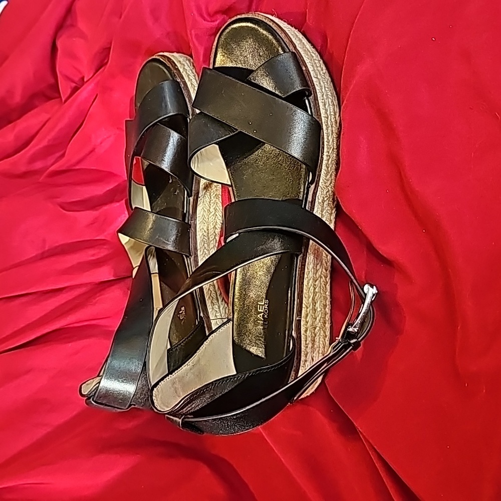 Michael Kors Black Strappy Sandals in Women's Size 9.5